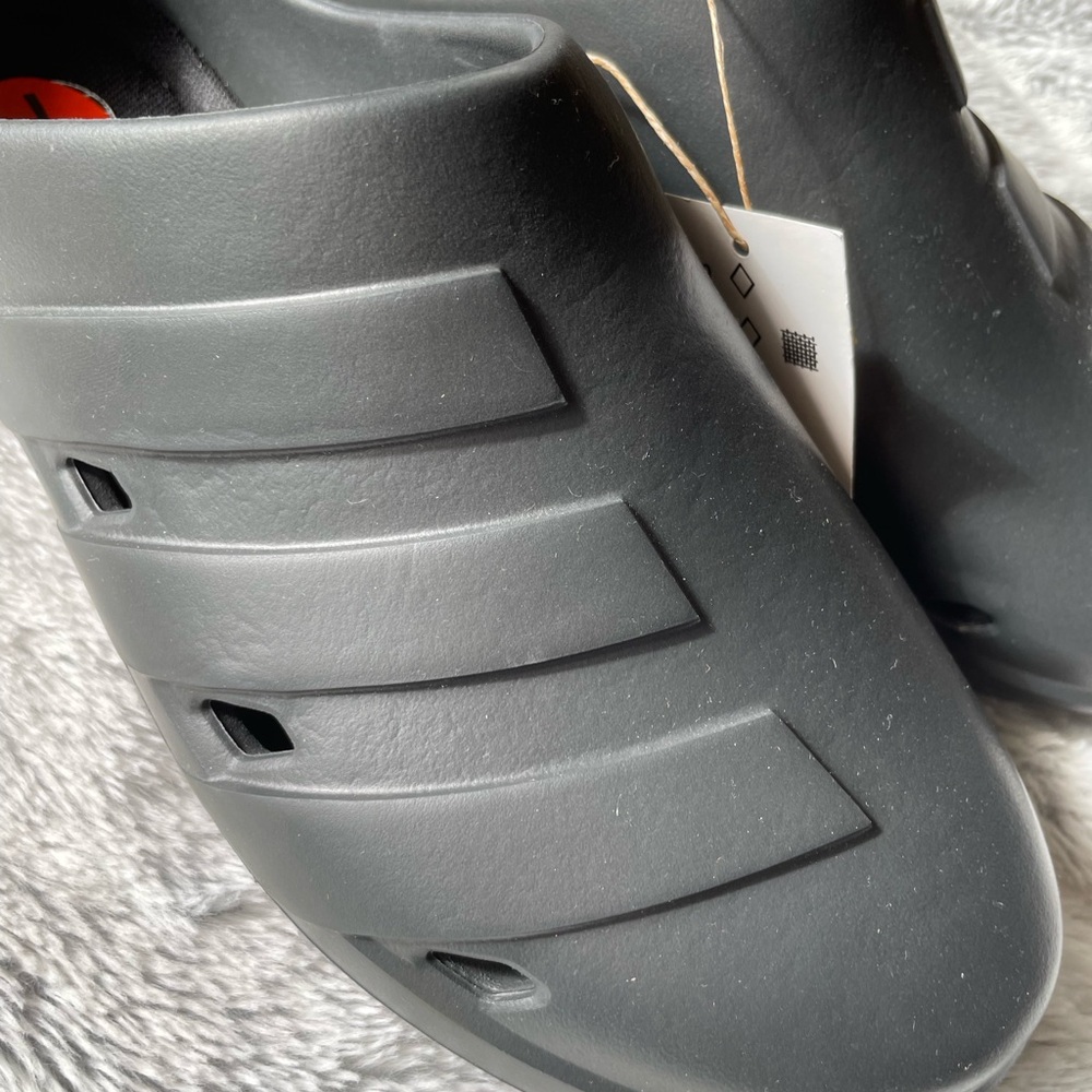 adidas Men's Black Slip-On Sandals
